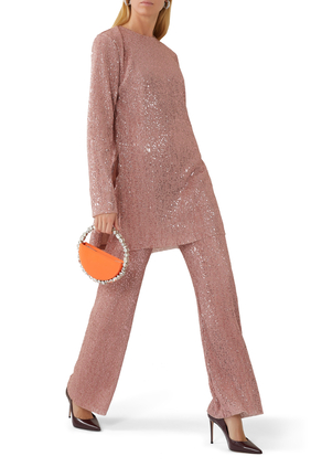 Heidi Sequin-Embellished Jersey Tunic
